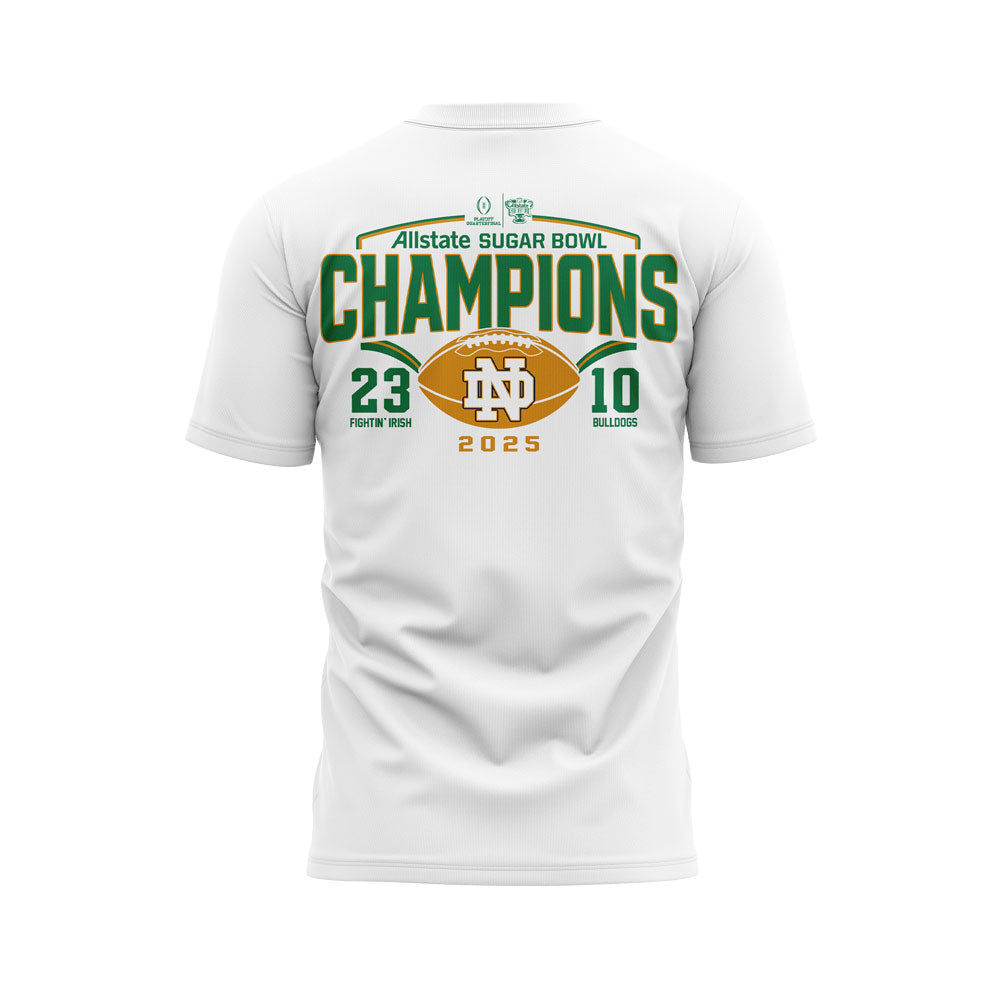 Notre Dame 2025 SUGAR BOWL CHAMPS T-Shirt White