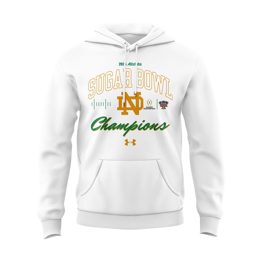 Notre Dame 2025 SUGAR BOWL CHAMPS Hoodie White