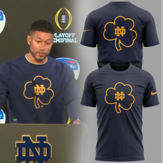 Notre Dame Coach Marcus Freeman T-Shirt - Notre Dame CLOVER Shirt