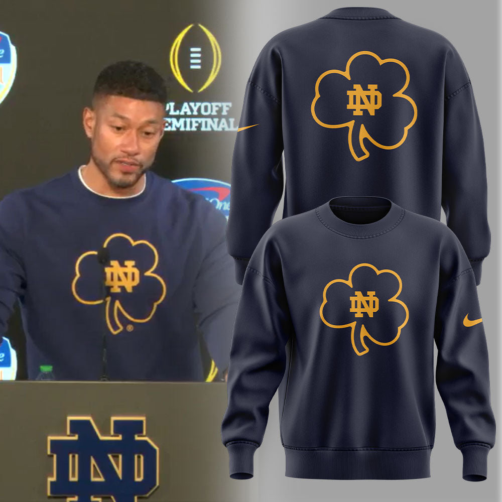 Notre Dame Coach Marcus Freeman CLOVER Sweatshirt