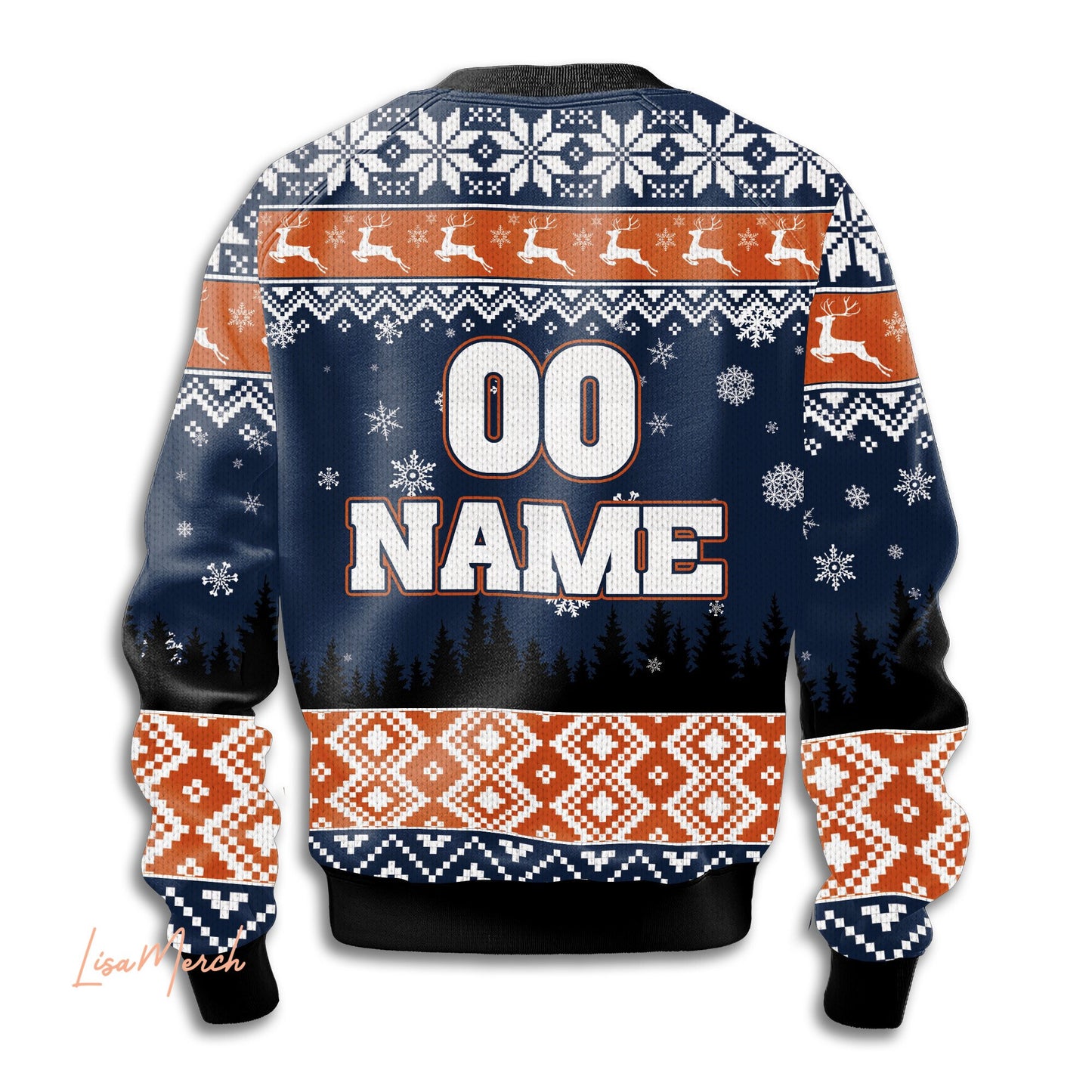 Denver Broncos Ugly Sweater - 2024 The Best Christmas Gift For Denver Broncos Fan - Ho Ho Ho Custom Name and Number