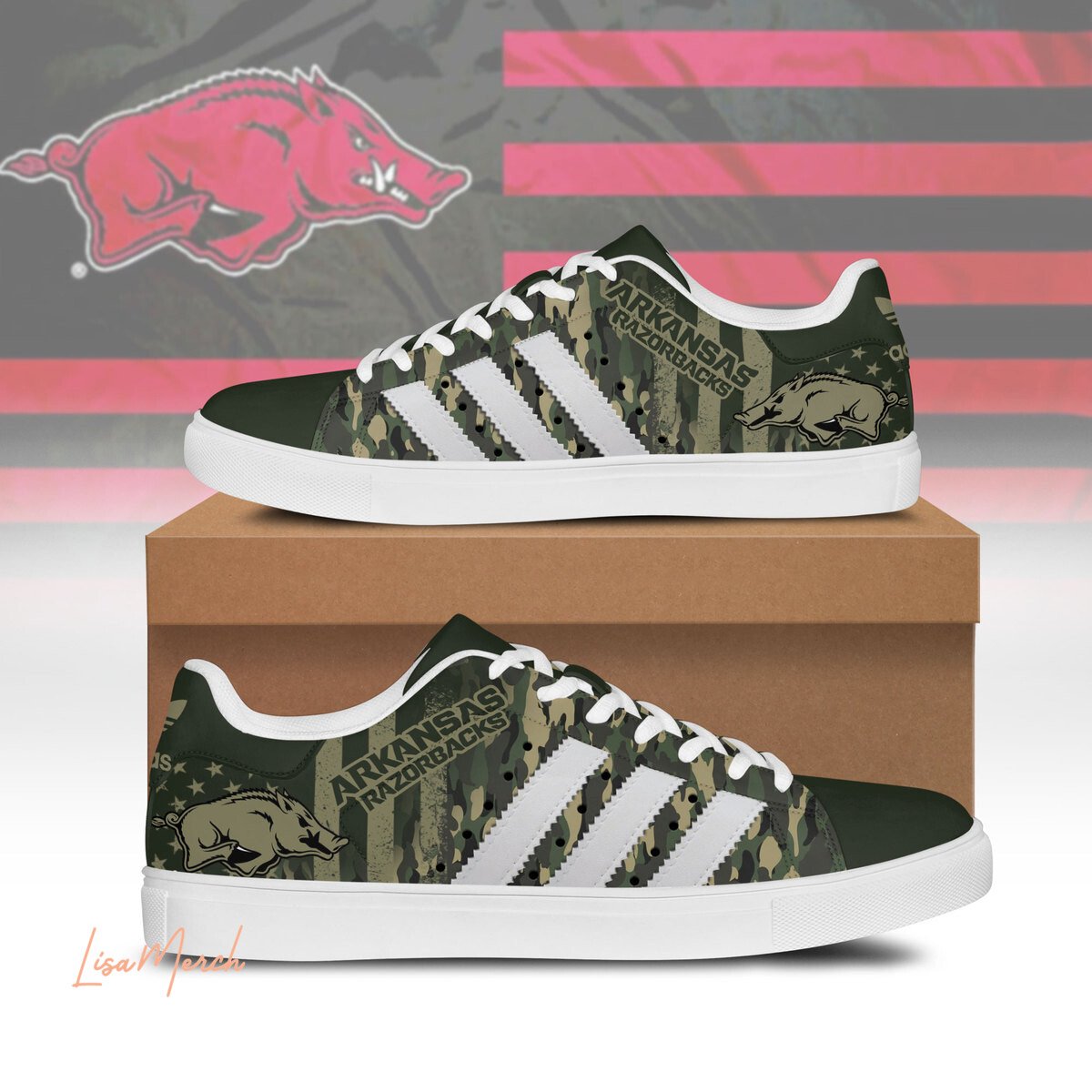 Arkansas Razorbacks Shoe 2024 Season - Limited Edition Arkansas Camo SM Shoe