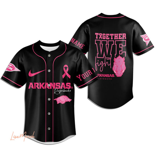 2024 Premium Arkansas Razorbacks 3D Custom Jersey Shirt - Together We Fight Limited Black Jersey Jogger & Cap Combo