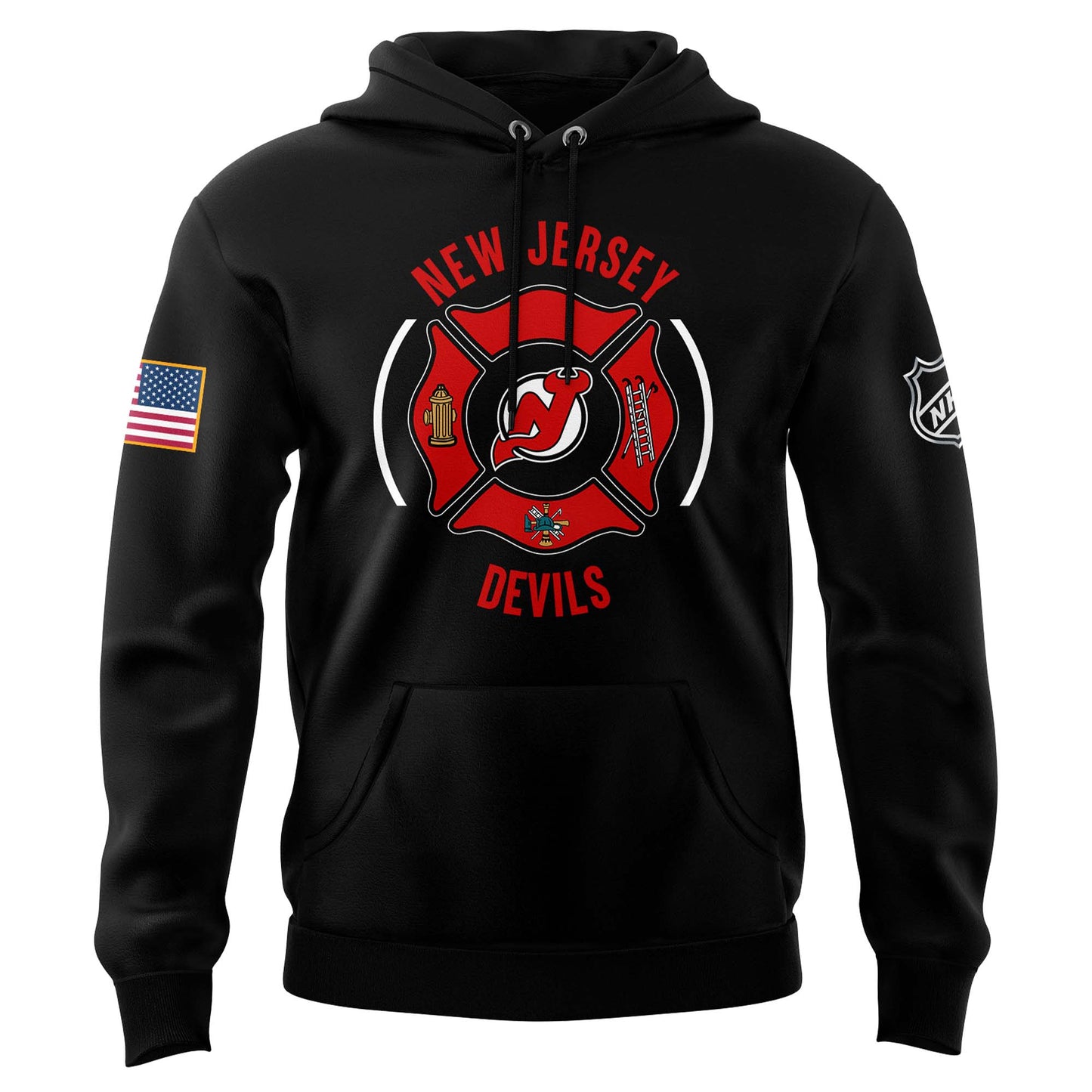 Premium Merch For Loyalists - New Jersey Devils x 2024 Firefighter Appreciation Night Premium Limited Hoodie