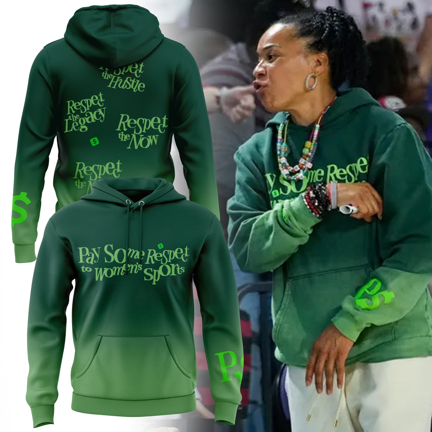 Premium South Carolina Gamecocks Gear - Limited Edition Hoodie PAY SOME RESPECT TO WOMEN’S SPORTS