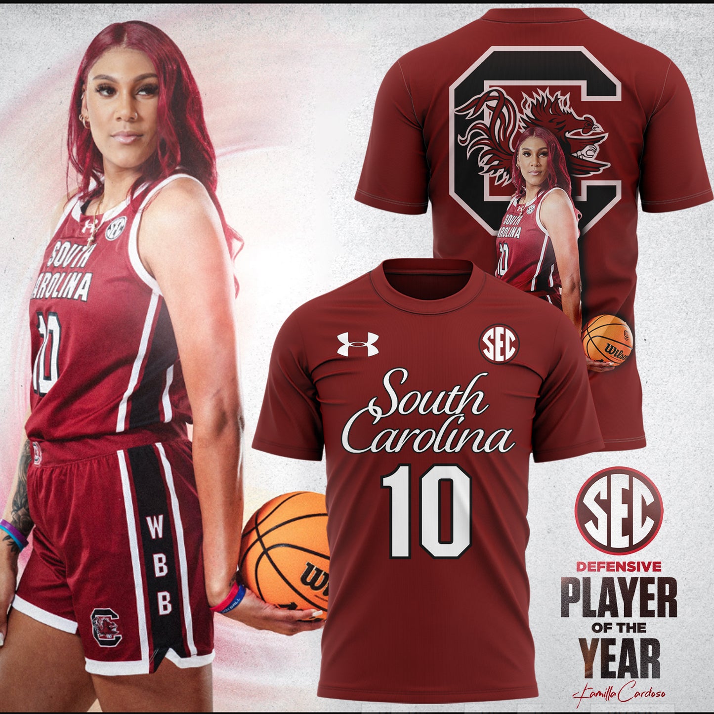 South Carolina Basketball Womens T-Shirt