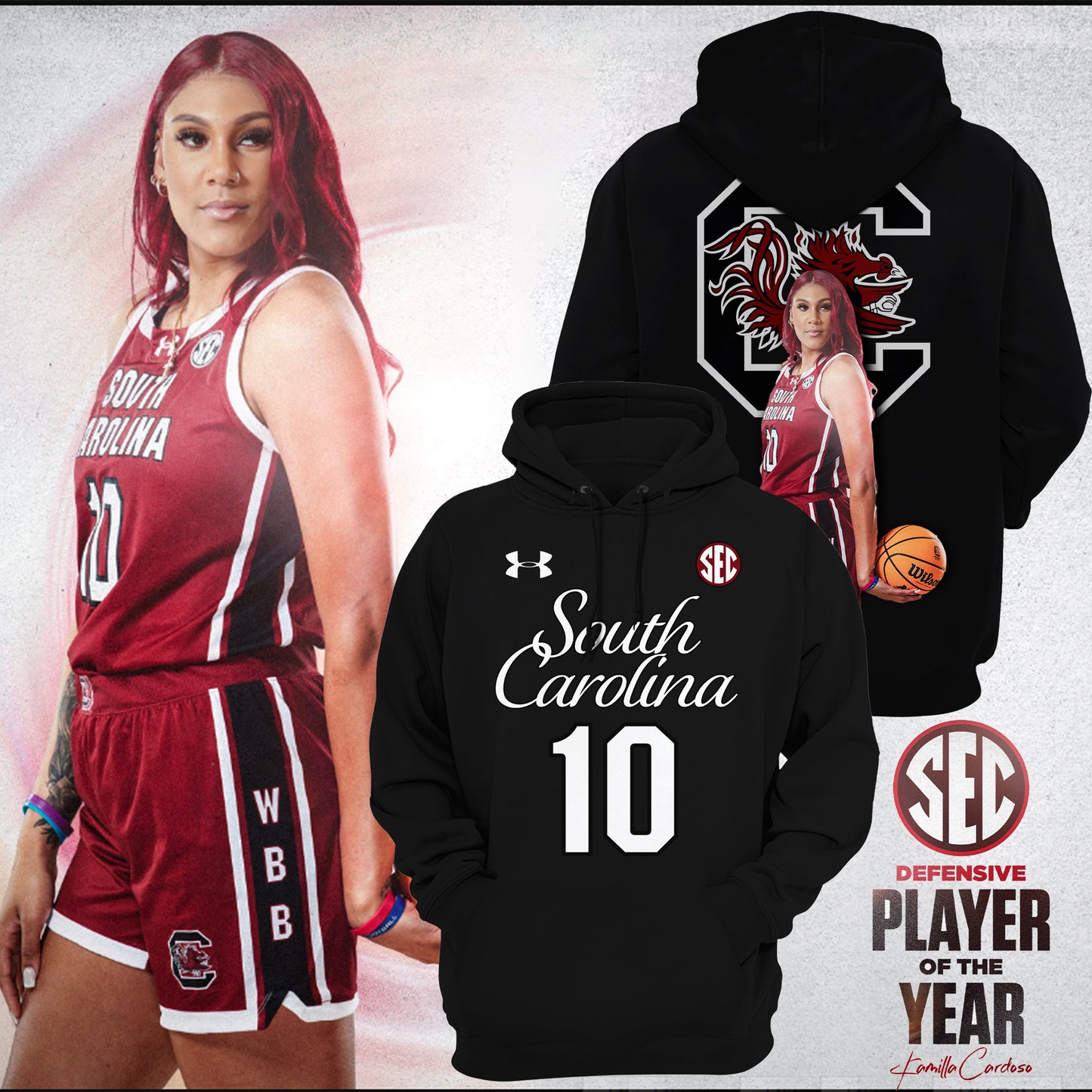 Premium South Carolina Gamecocks Gear - South Carolina Basketball Womens Hoodie