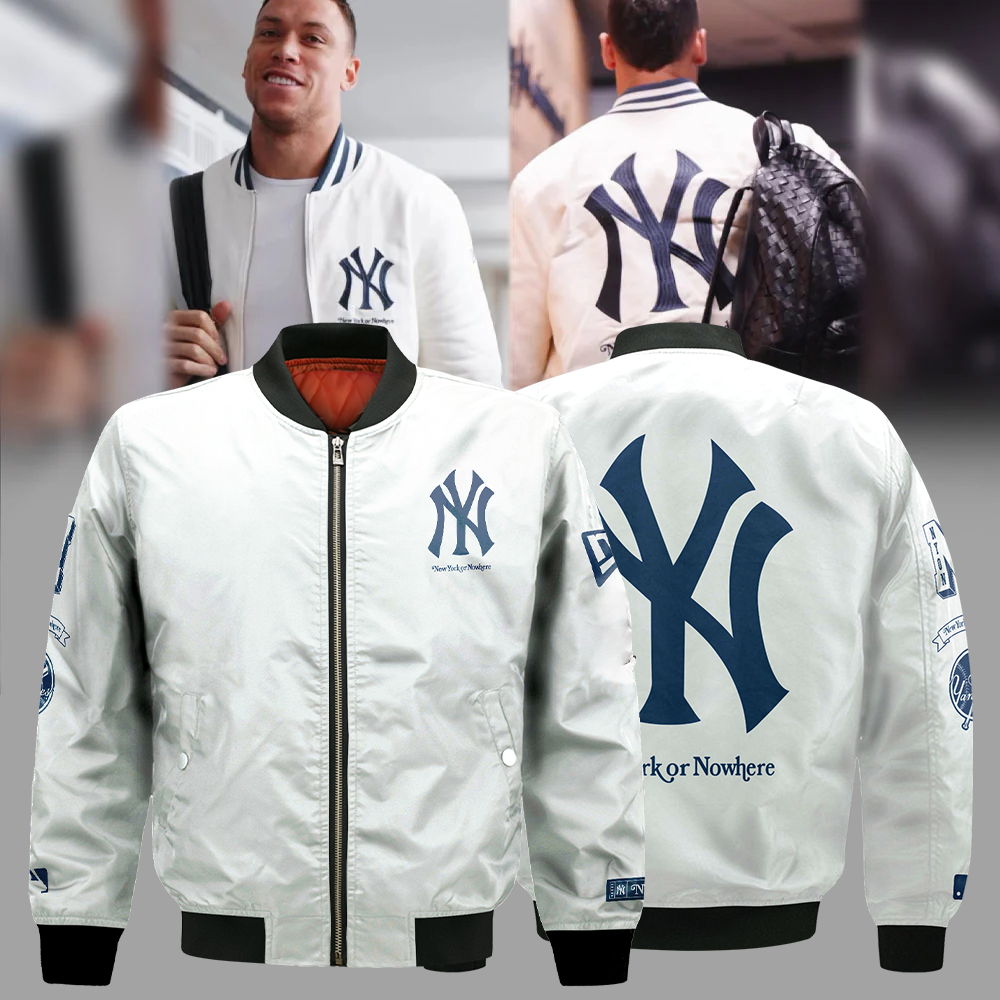 New York Yankees Premium Bomber Jacket - Limited Edition New York Yankees x New York or Nowhere Bomber Jacket NYY03