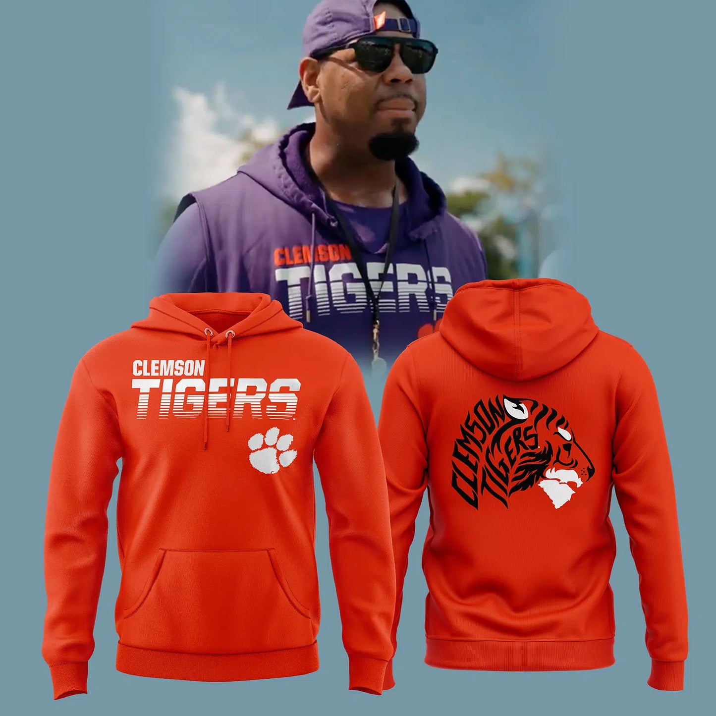 Premium Clemson Tigers Gear - Clemson Tigers Football Traning Camp 2-Side Orange Hoodie - Unique Gift For Clemson Tigers Fan