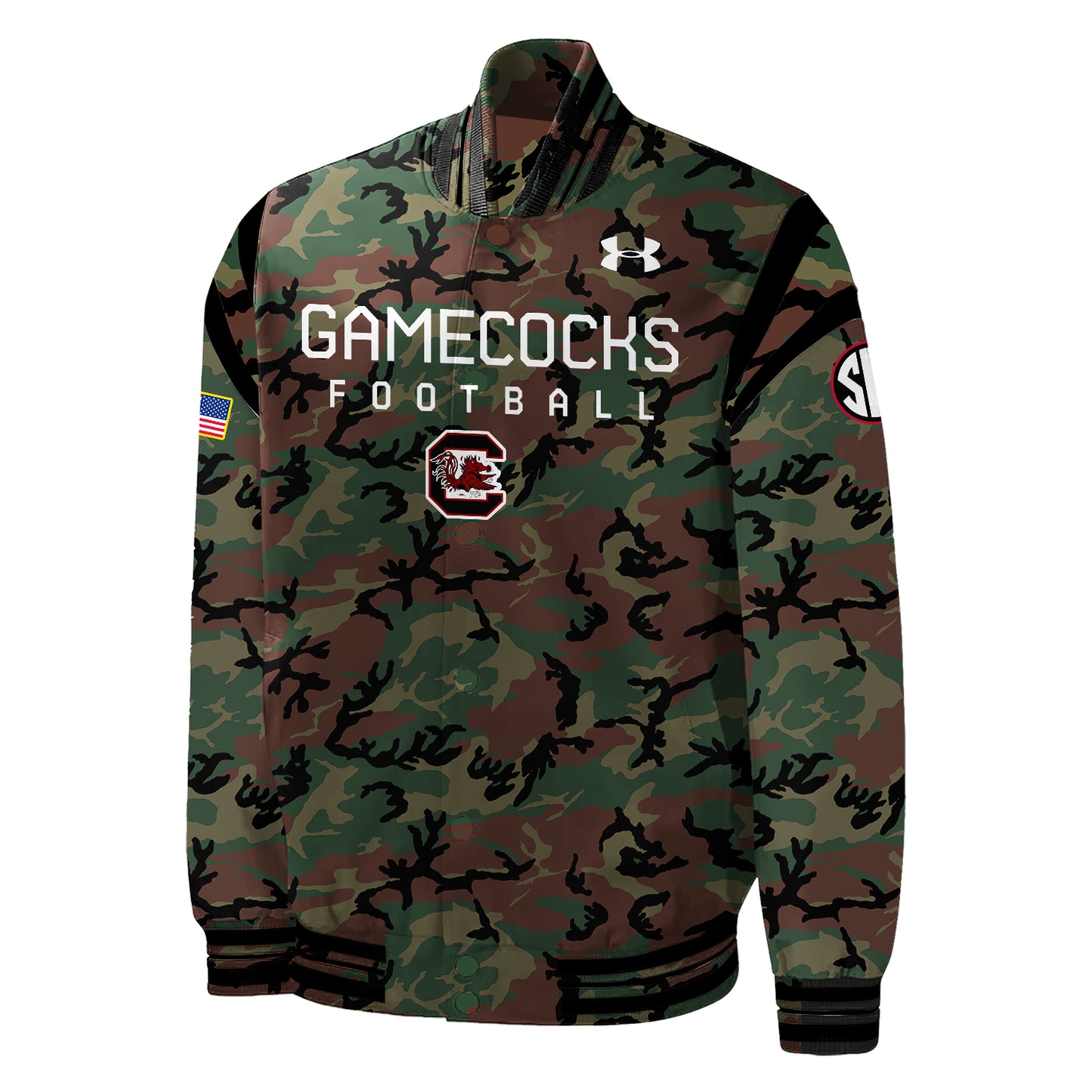 Premium South Carolina Gamecocks football Gear - Limited Edition 2024 Military Appreciation Gamecocks Football Bomber Jacket - Unique Gift For Fan