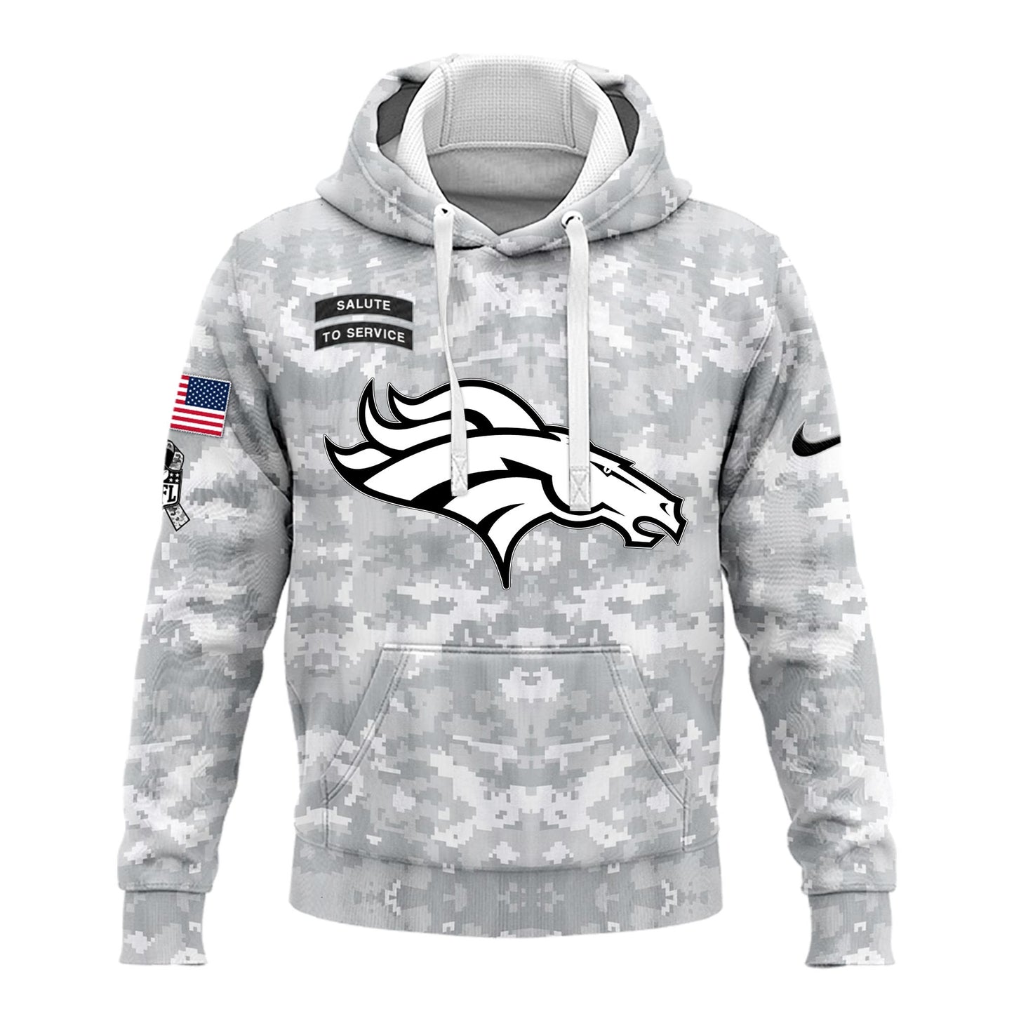 Denver Broncos Hoodie Camo 2024 Salute to Service Club Limited Edition