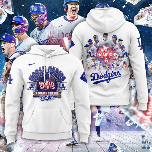 2024 Premium Los Angeles Hoodie - LA Dodgers World Series Champions Hoodie | Jogger | Cap Combo - Unique Christmas Gift For Real Fan - LA Dodger Baseball Hoodie LAD02