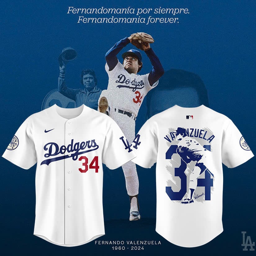 Los Angeles Dodgers Fernando Valenzuela FOREVER 34 Special Jersey - Fernando Valenzuela Jersey - Unique Christmas Gift For Real Fan 02