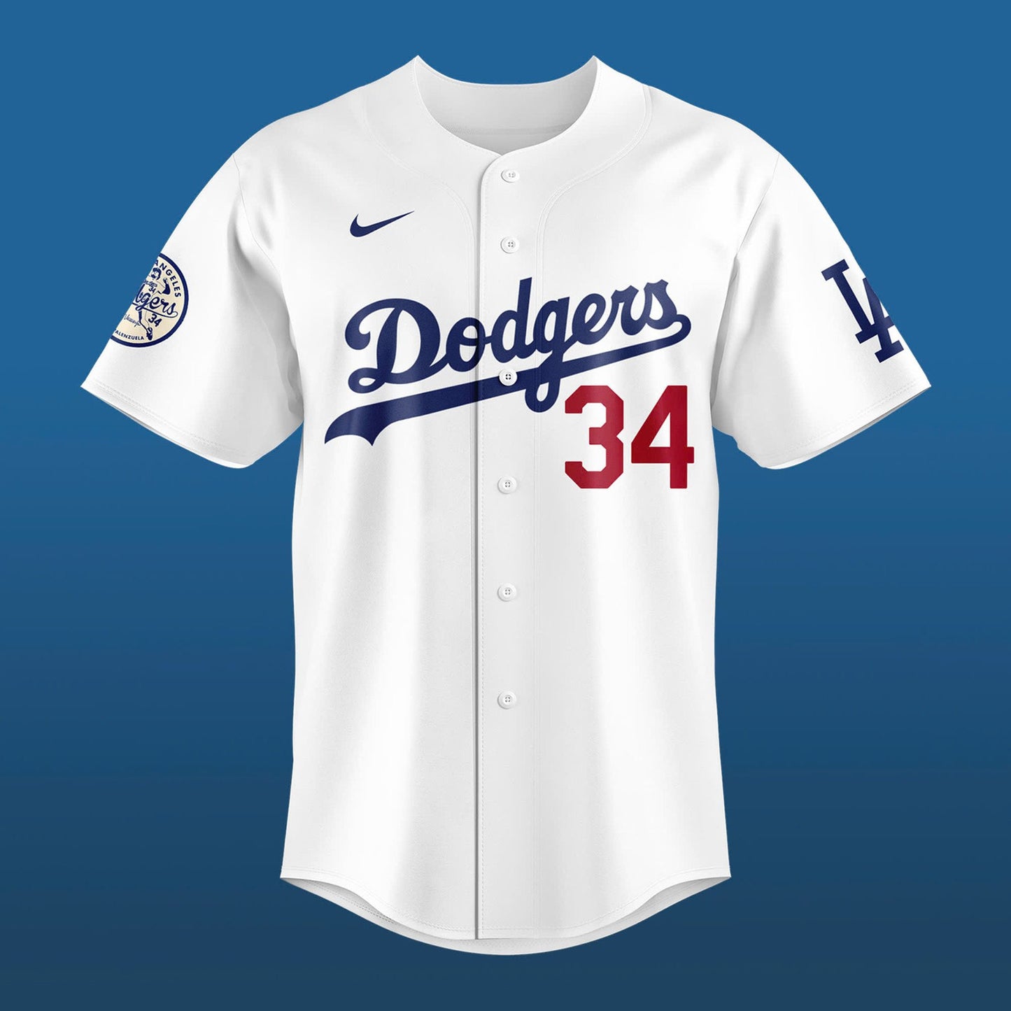 Los Angeles Dodgers Fernando Valenzuela FOREVER 34 Special Jersey - Fernando Valenzuela Jersey - Unique Christmas Gift For Real Fan FV03