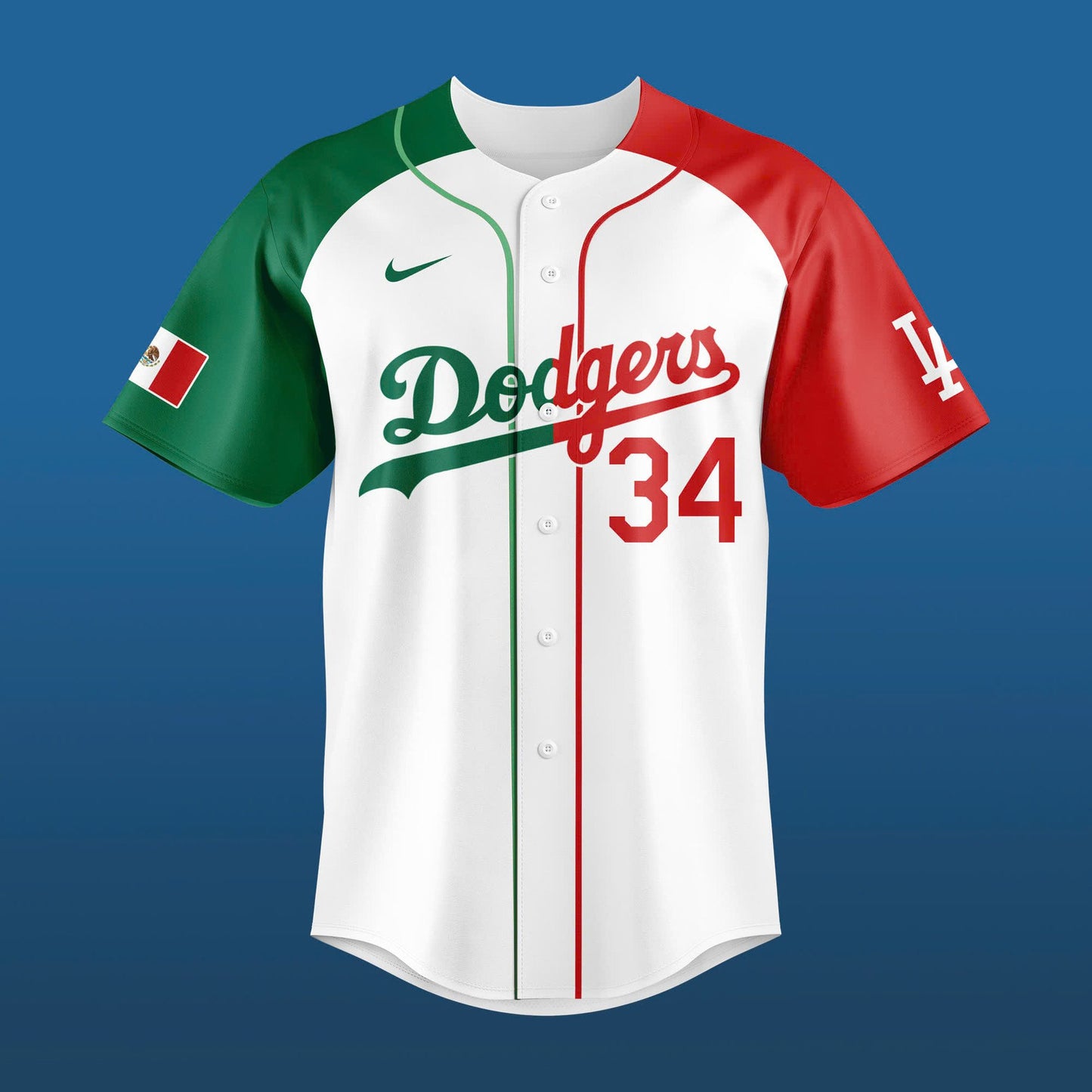 Los Angeles Dodgers Fernando Valenzuela FOREVER 34 Special Jersey - Fernando Valenzuela Jersey Mexico Version - Unique Christmas Gift For Real Fan FV05