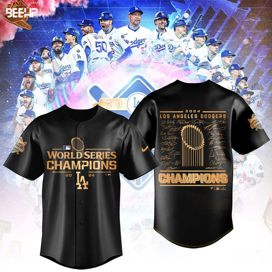 2024 Premium Los Angeles Shirt - LA Dodgers World Series Champions Jersey | Jogger | Cap Combo - Unique Christmas Gift For Real Fan - LA Dodger Baseball Jersey LAD03