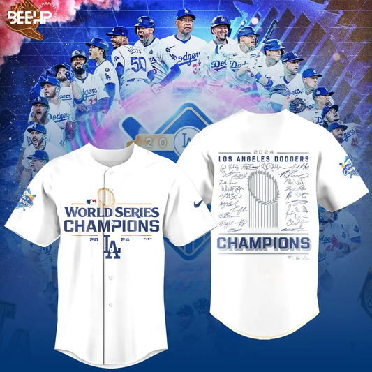 2024 Premium Los Angeles Shirt - LA Dodgers World Series Champions Jersey | Jogger | Cap Combo - Unique Christmas Gift For Real Fan - LA Dodger Baseball Jersey LAD09