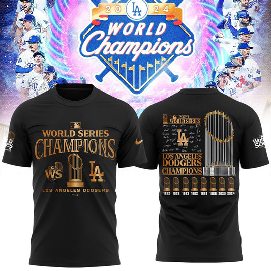 2024 Premium Los Angeles Shirt - LA Dodgers World Series Champions T-Shirt | Jogger | Cap Combo - Unique Christmas Gift For Real Fan - LA Dodger Baseball T-shirt LAD02