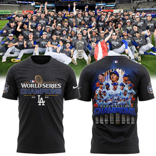 2024 Premium Los Angeles Shirt - LA Dodgers World Series Champions T-Shirt | Jogger | Cap Combo - Unique Christmas Gift For Real Fan - LA Dodger Baseball T-shirt LAD06