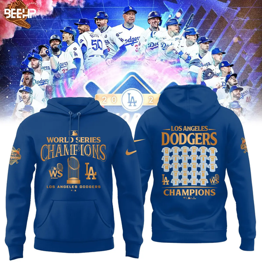 2024 Premium Los Angeles Hoodie - LA Dodgers World Series Champions Hoodie | Jogger | Cap Combo - Unique Christmas Gift For Real Fan - LA Dodger Baseball Hoodie LAD07