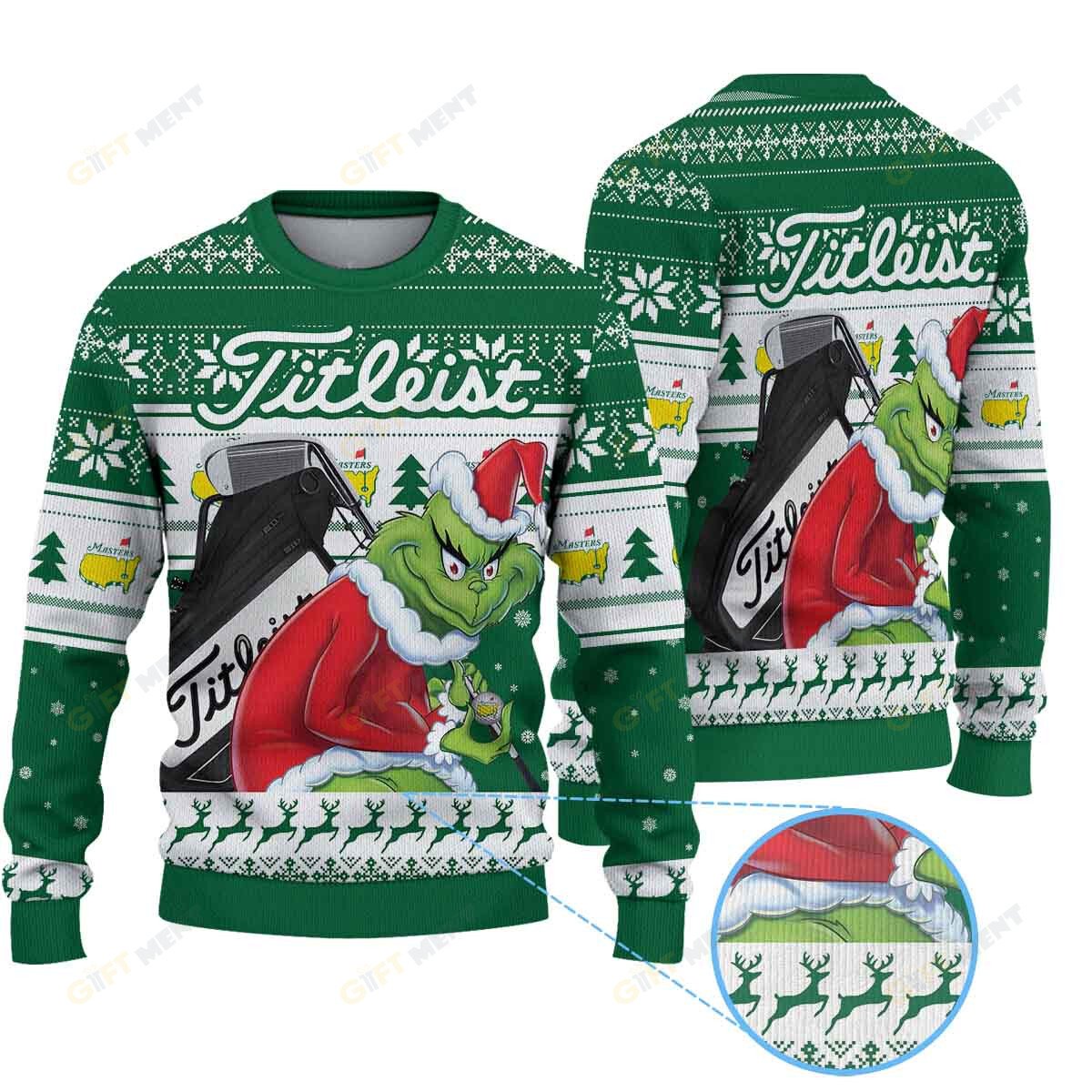 Premium Ugly Chritsmas Sweater For Fan Titleist Masters Tournament Ugly Sweater  - 2024 Unique Ugly Xmas Jumper