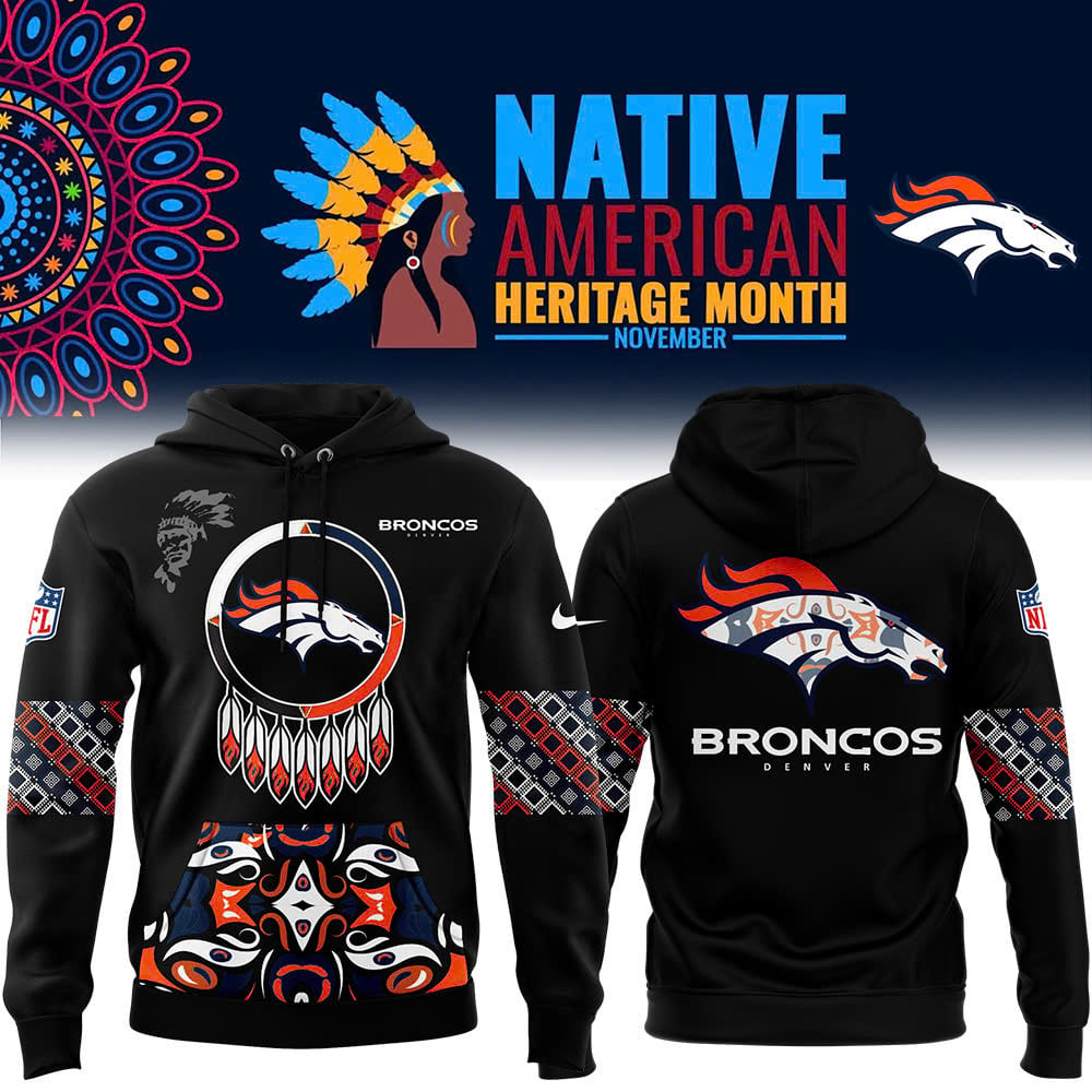 Denver Broncos Hoodie 2024 Season - Denver Broncos 2024 Native American Heritage Month Premium Limited Pullover Hoodie