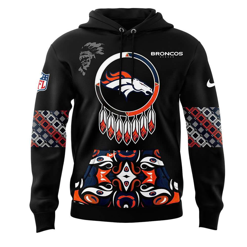 Denver Broncos Hoodie 2024 Season - Denver Broncos 2024 Native American Heritage Month Premium Limited Pullover Hoodie