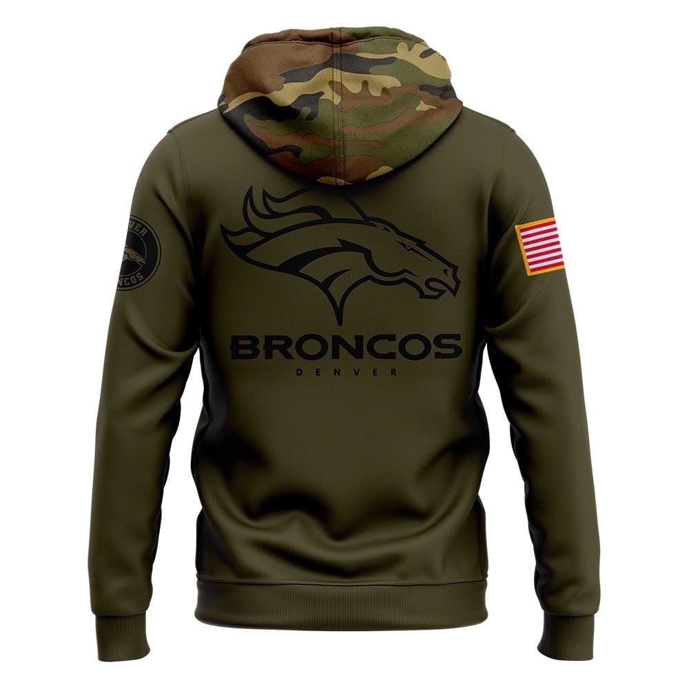 Denver Broncos Hoodie Arctic Camo 2024 Salute to Service Club Hoodie 2024 Limited Edition - Best Gift For Veterans Day DB02