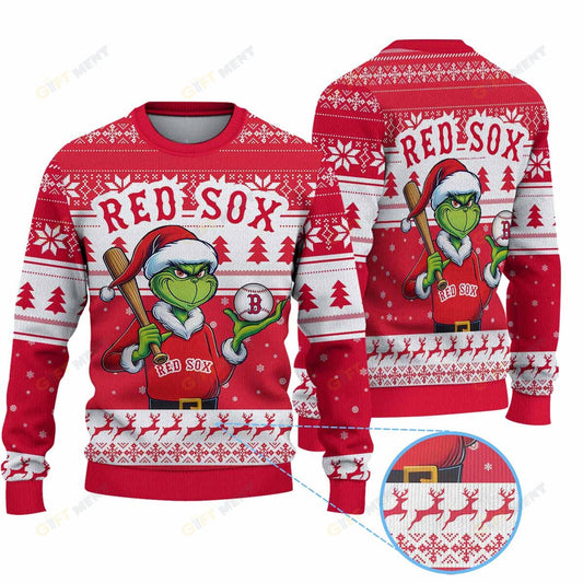 Premium Ugly Chritsmas Sweater For Fan Boston Red Sox Ugly Sweater  - 2024 Unique Ugly Xmas Jumper