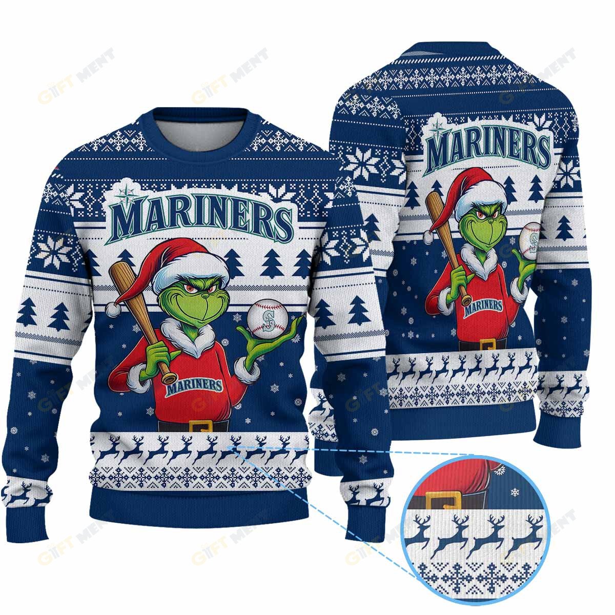 Premium Ugly Chritsmas Sweater For Fan Seattle Mariners Ugly Sweater  - 2024 Unique Ugly Xmas Jumper