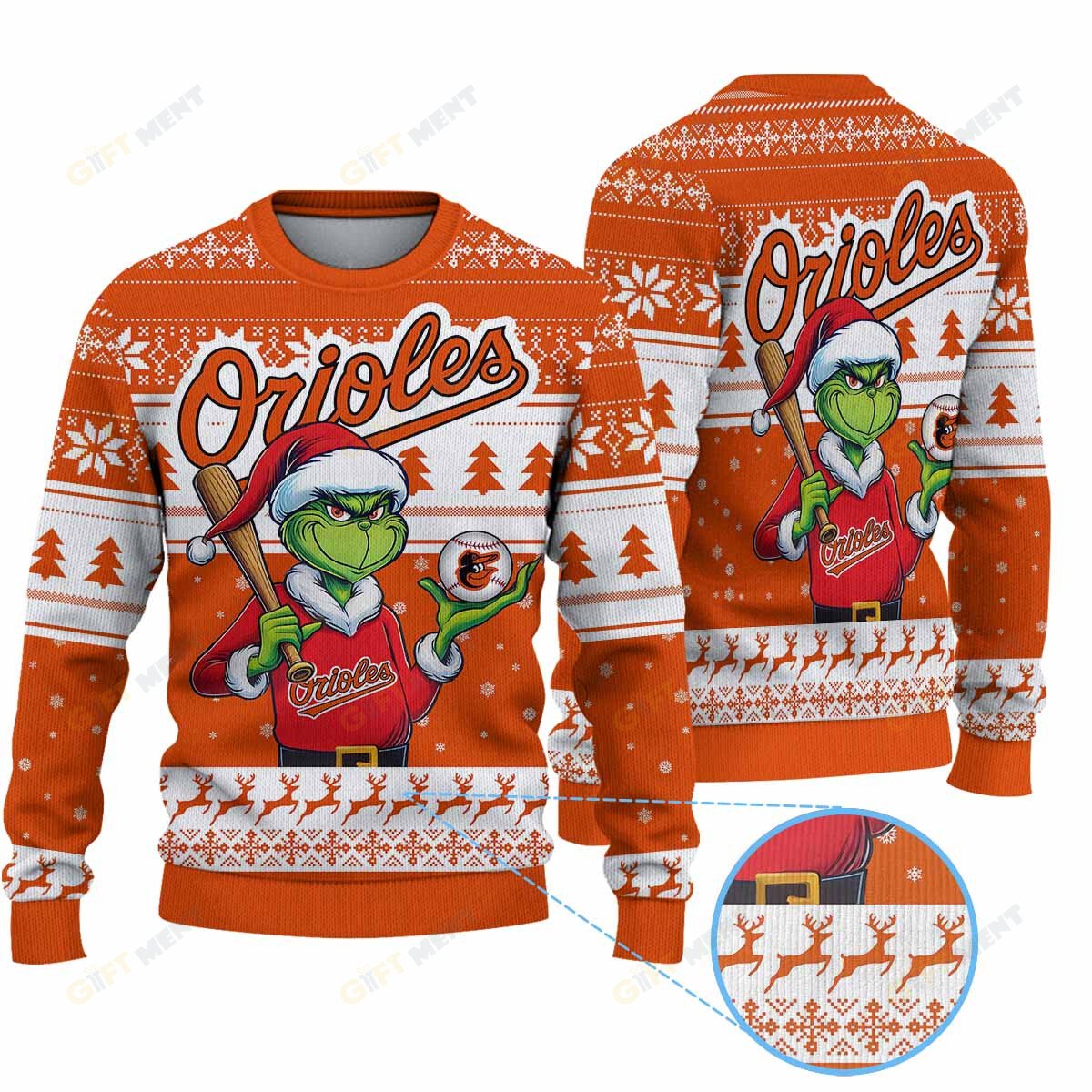 Premium Ugly Chritsmas Sweater For Fan Baltimore Orioles Ugly Sweater  - 2024 Unique Ugly Xmas Jumper