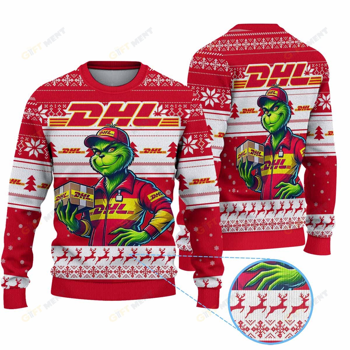 Premium Ugly Chritsmas Sweater For Fan Premium DHL Grinch Ugly Sweater  - 2024 Unique Ugly Xmas Jumper