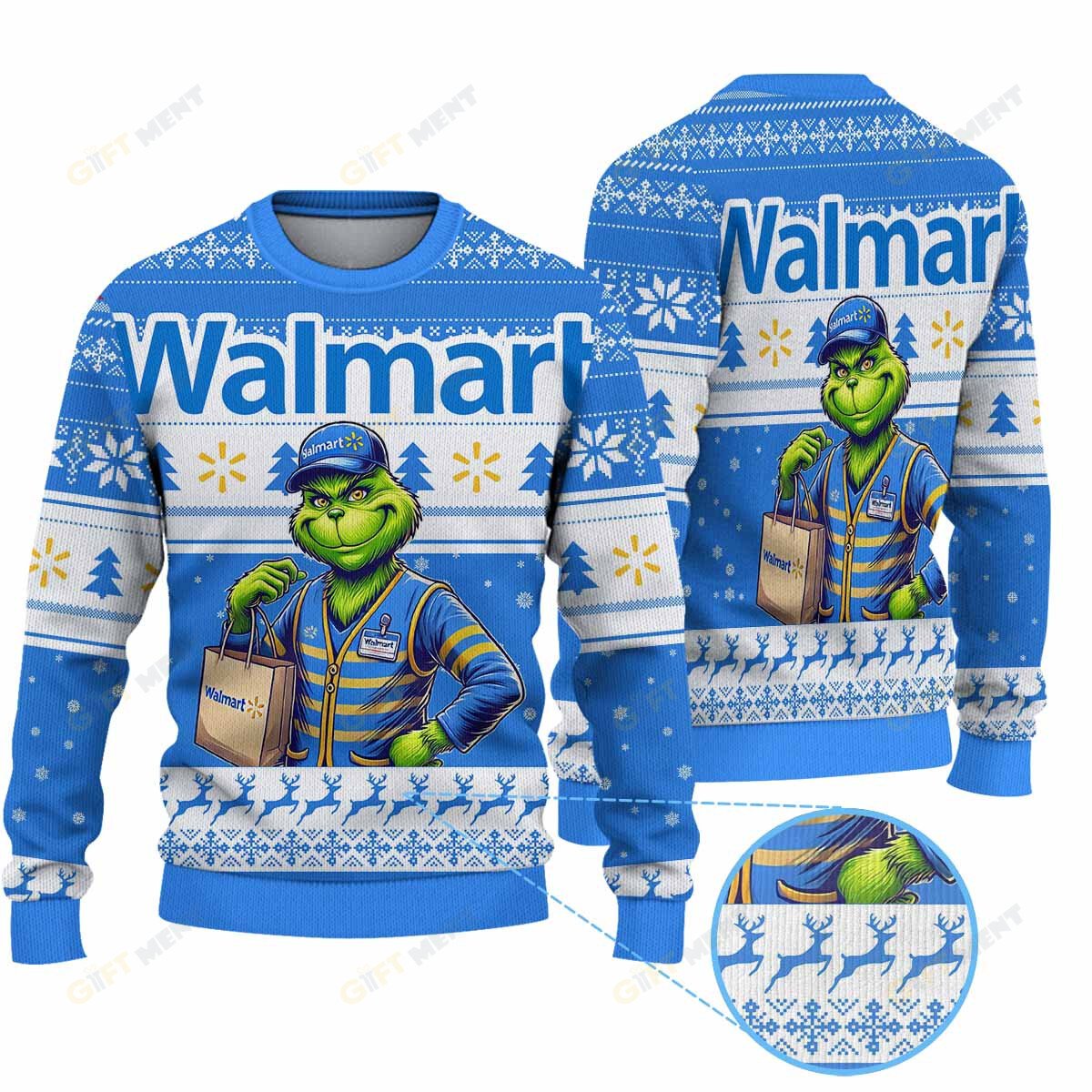 Premium Ugly Chritsmas Sweater For Fan Premium Walmart Grinch Ugly Sweater  - 2024 Unique Ugly Xmas Jumper