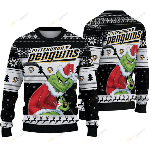 Premium Ugly Chritsmas Sweater For Fan Pittsburgh Penguins Ugly Sweater  - 2024 Unique Ugly Xmas Jumper