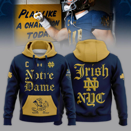 Premium Notre Dame Football Merch - Limited Edition Notre Dame Fighting Irish 2025 Shamrock Series Hoodie - Be Bold, Be Gold: Notre Dame Fan Wear!