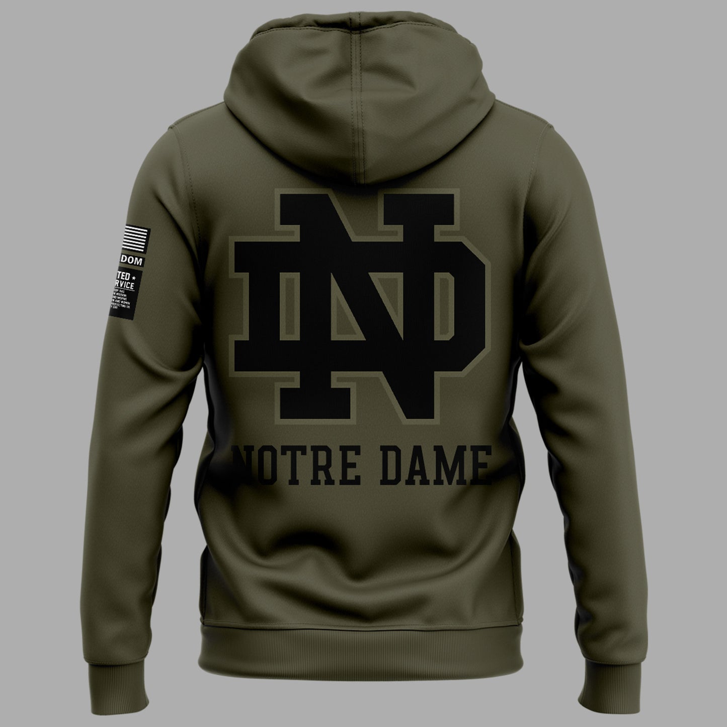 Premium Notre Dame Football Merch - Limited Edition Men’s Notre Dame Football Thyme Freedom Fleece Hoodie 2025 - Be Bold, Be Gold: Notre Dame Fan Wear!