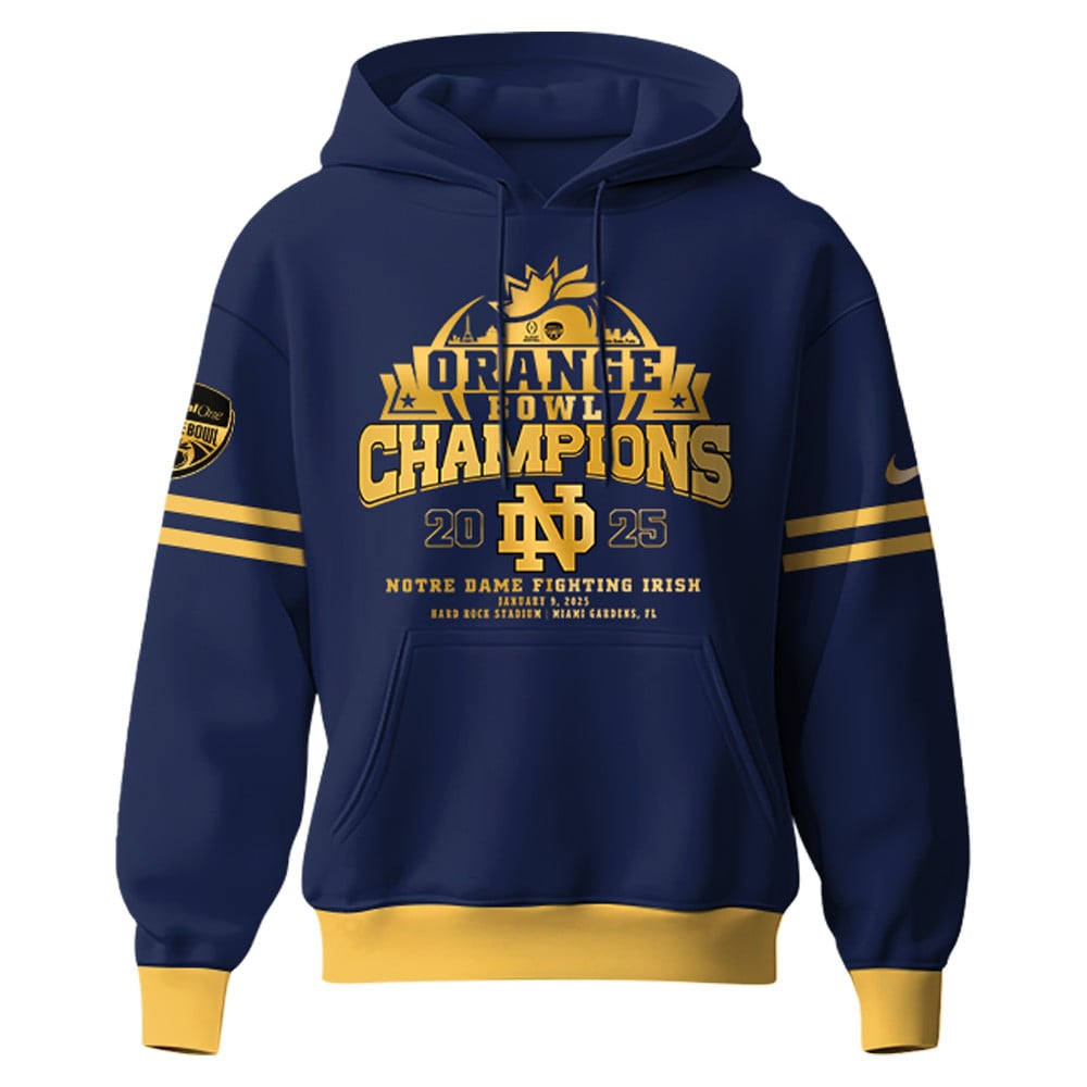 Notre Dame Fighting Irish NCAA Orange Bowl Champions Limited Edition Hoodie 2025