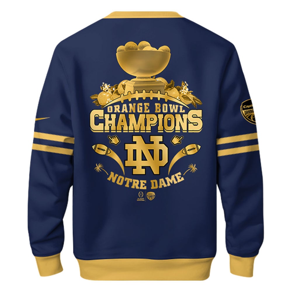 Notre Dame Fighting Irish NCAA Orange Bowl Champions Limited Edition Sweatshirt 2025 Golden-Navy