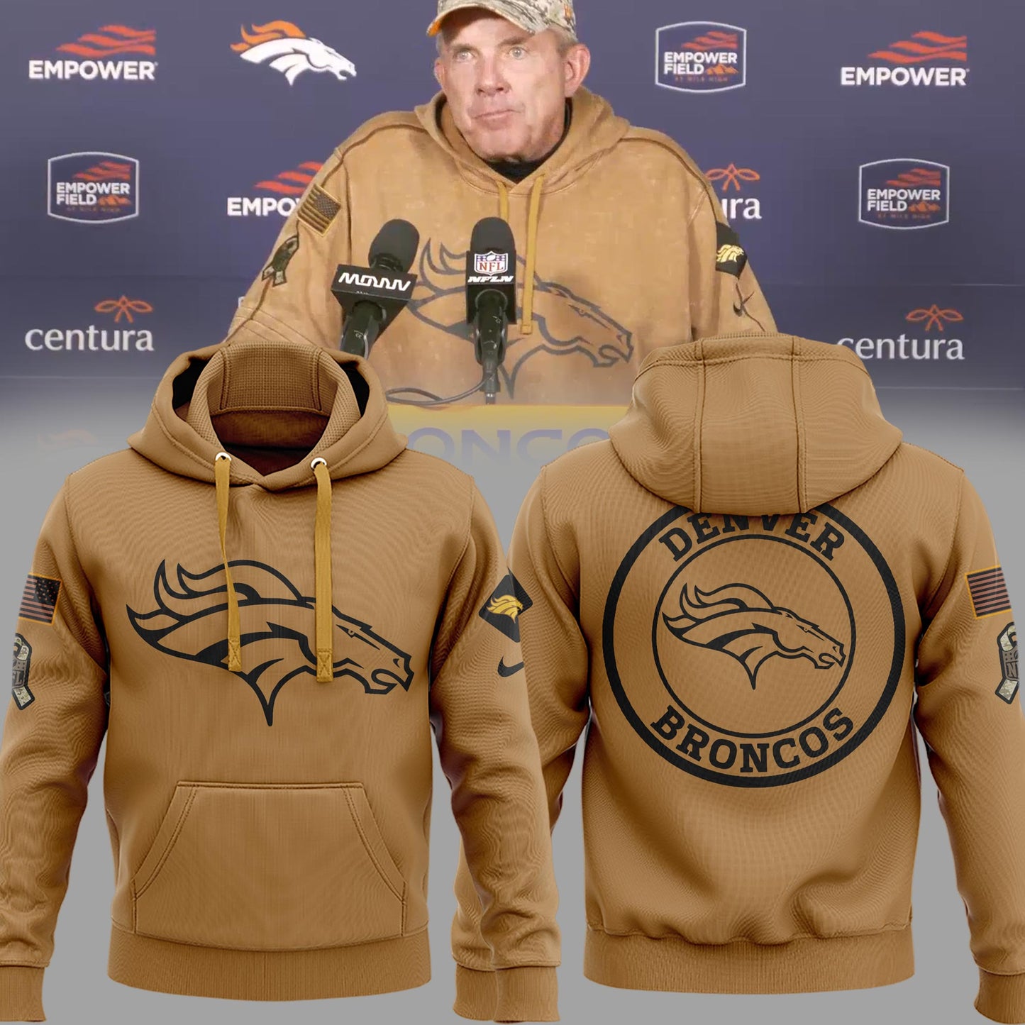 Denver Broncos Salute To Service Hoodie Combo - Denver Broncos Veteran Hoodie New Release