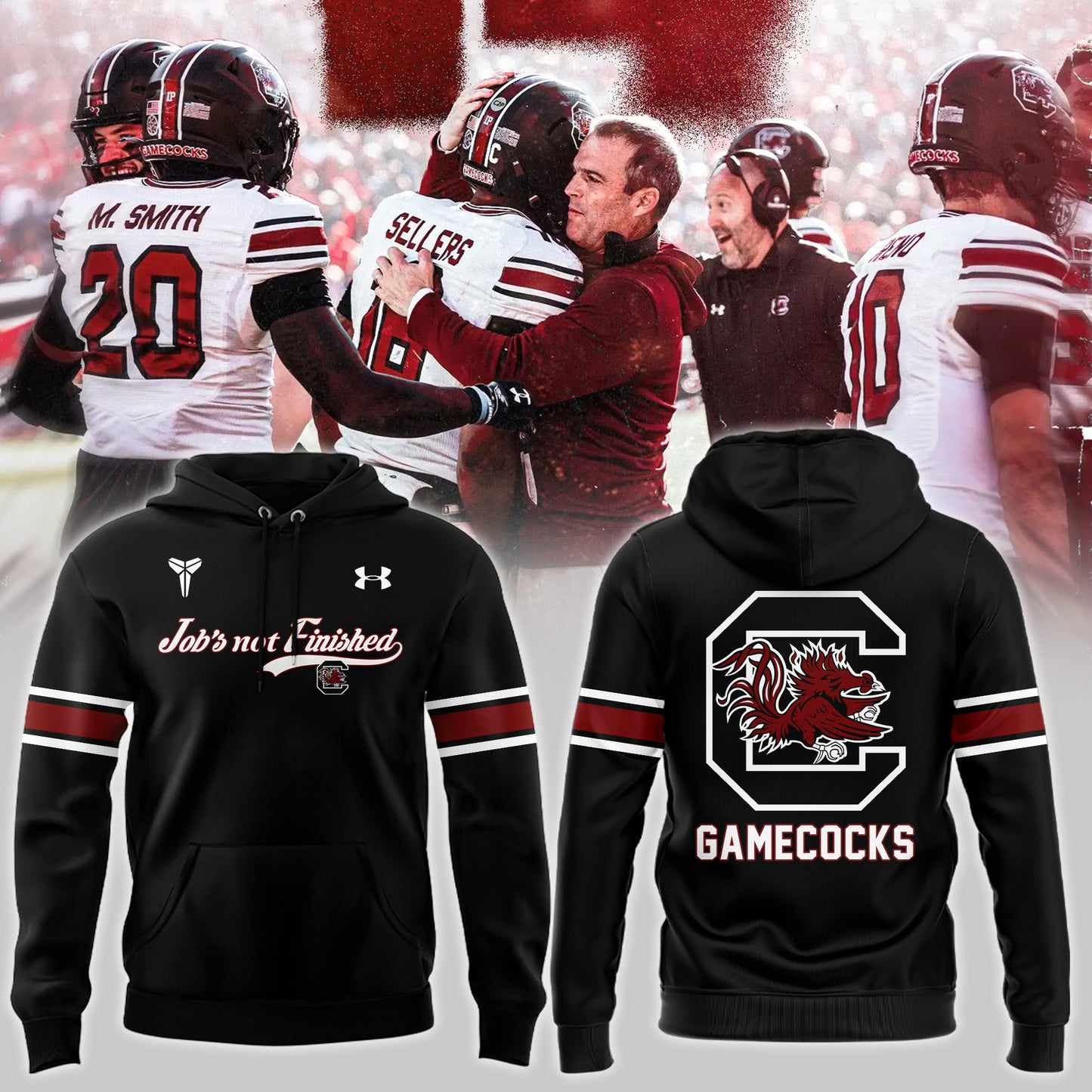 Premium South Carolina Gamecocks Gear - Limited Edition Job’s not Finished South Carolina Gamecocks Black Hoodie