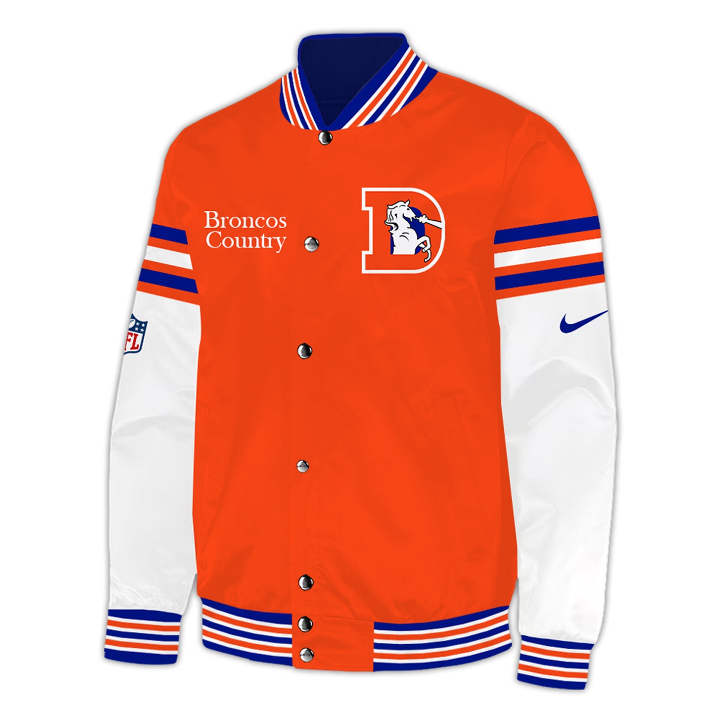 Denver Broncos Baseball Jacket 2024 Season - Special Patrick Surtain Premium Jacket-Denver Broncos Jacket