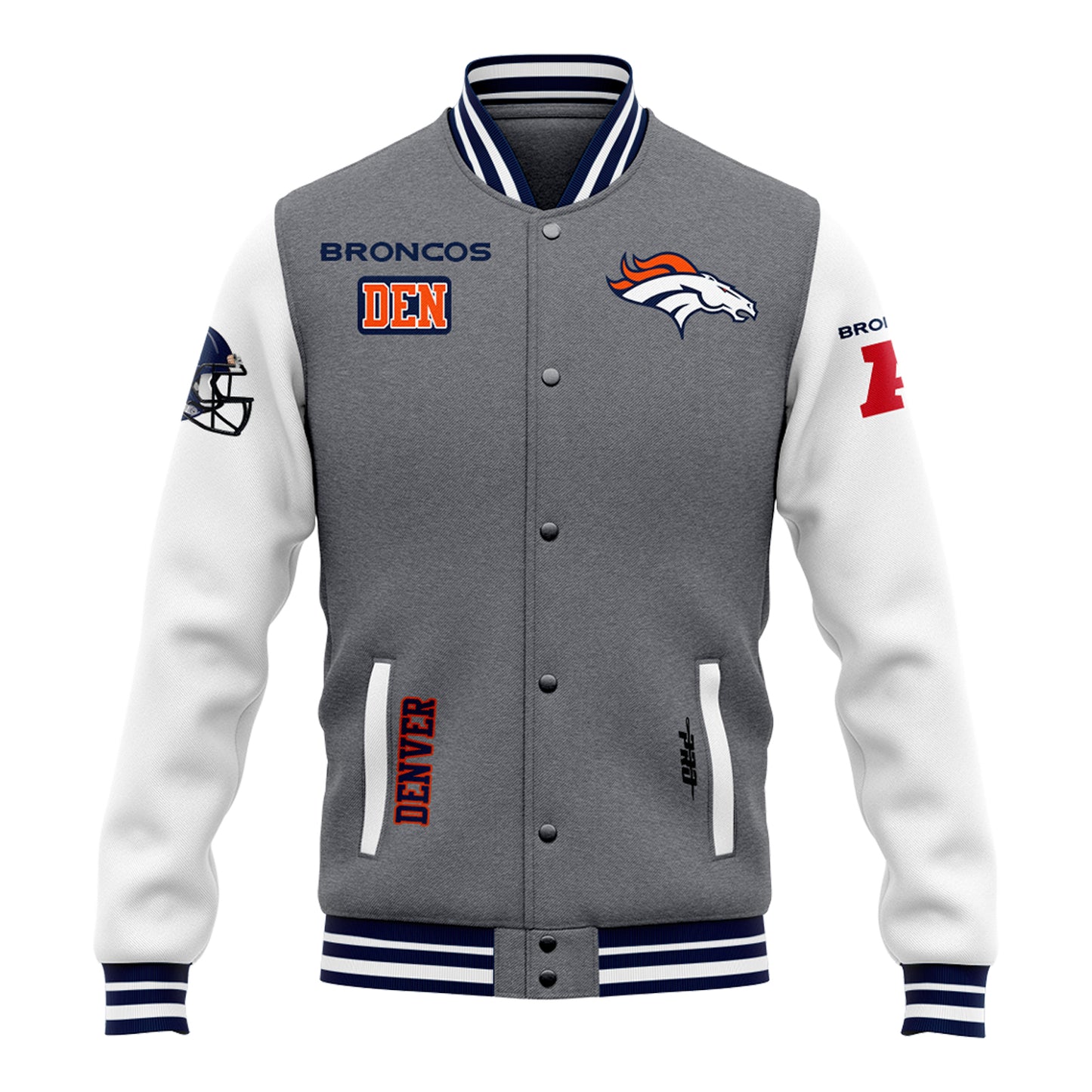 Denver Broncos Football Jacket 2024 Season - Denver Broncos Football Premium Jacket Jogger & Cap Combo