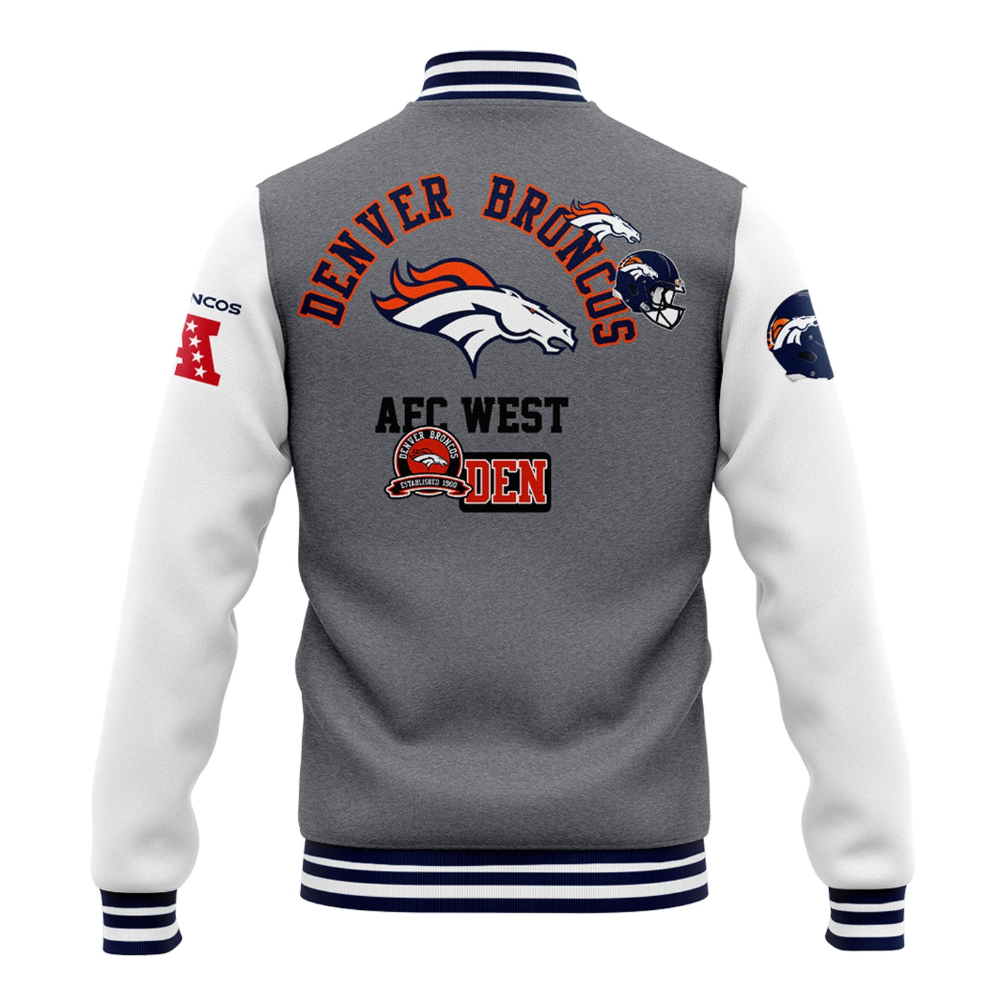 Denver Broncos Football Jacket 2024 Season - Denver Broncos Football Premium Jacket Jogger & Cap Combo