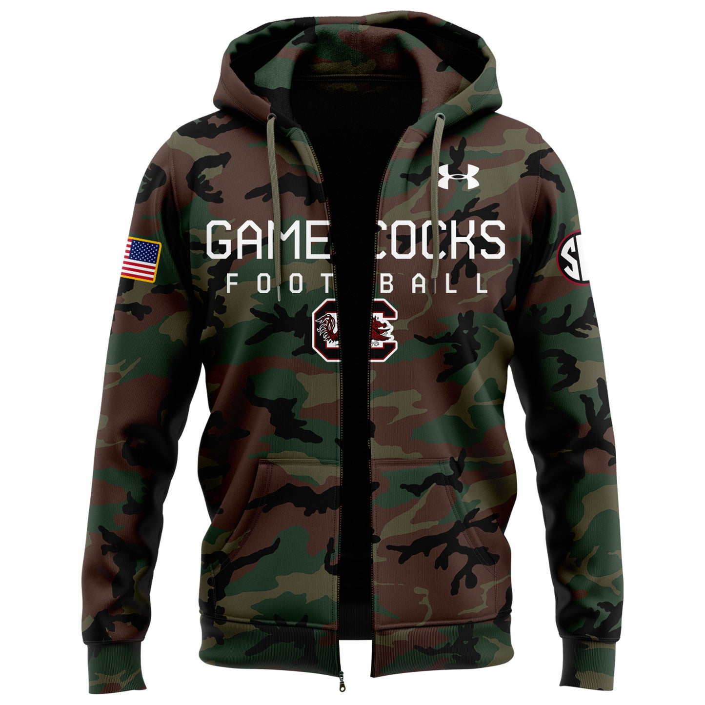 Premium South Carolina Gamecocks football Gear - Limited Edition 2024 Military Appreciation Gamecocks Football football Zip Hoodie - Unique Gift For Fan