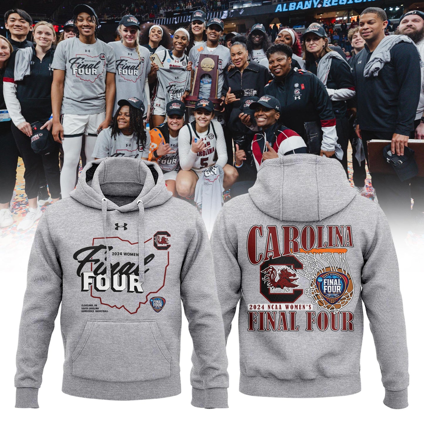 Premium South Carolina Gamecocks Gear - Women Basketball Final Four 2024 Hoodie