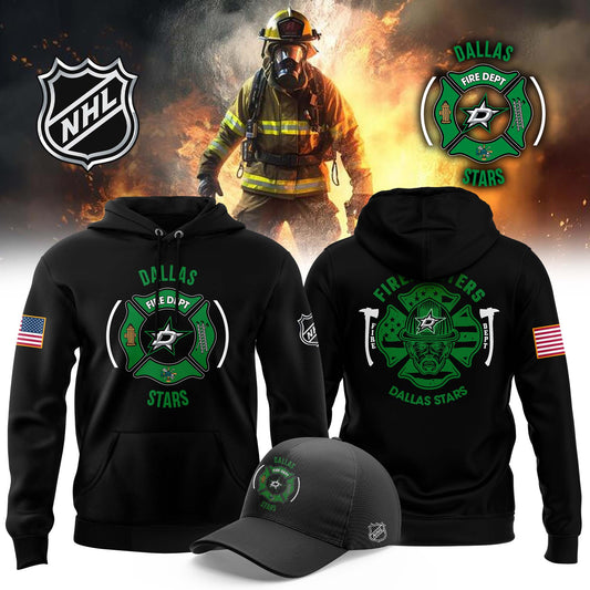 Premium Merch For Loyalists - Dallas Stars Hockey x 2024 Firefighter Appreciation Night Premium Limited Hoodie