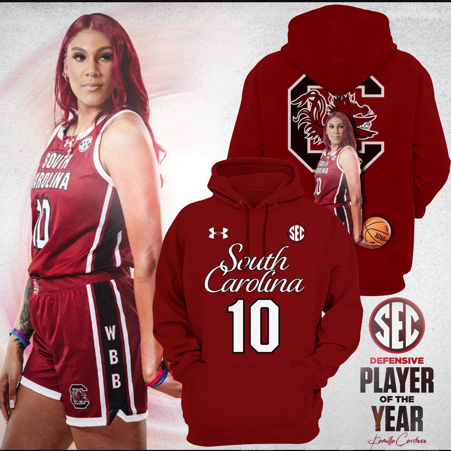 Premium South Carolina Gamecocks Gear - South Carolina Basketball Womens Hoodie1