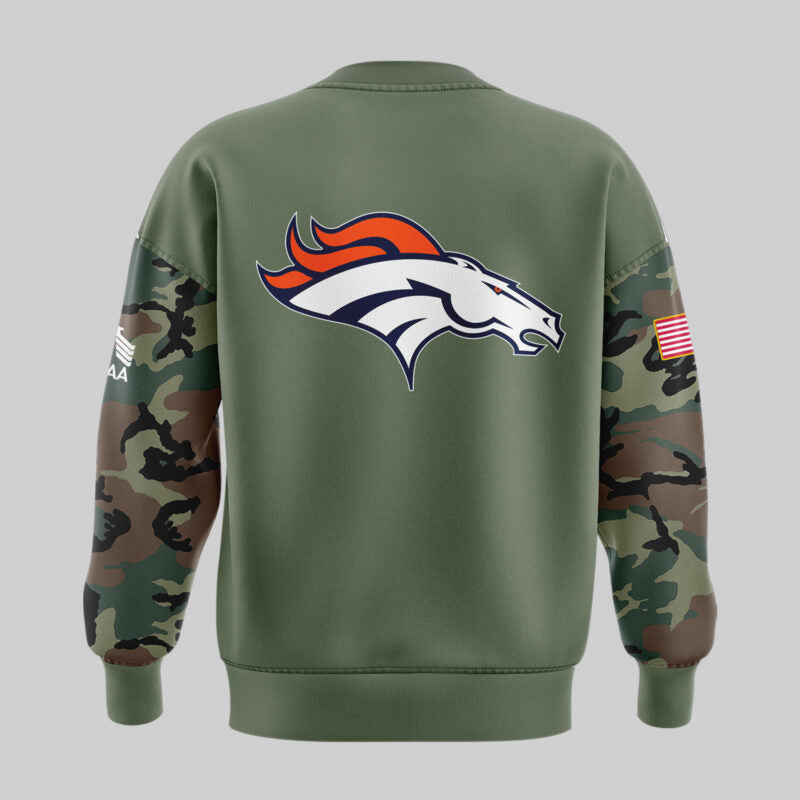 Premium Denver Broncos Gear - Denver Broncos 2024 Military Appreciation Sweatshirt - Unique Gift For Broncos Football Fan DB02