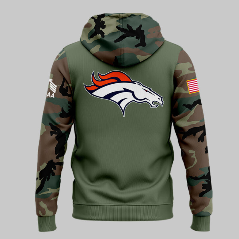 Premium Denver Broncos Gear - Denver Broncos 2024 Military Appreciation Hoodie - Unique Gift For Broncos Football Fan DB01