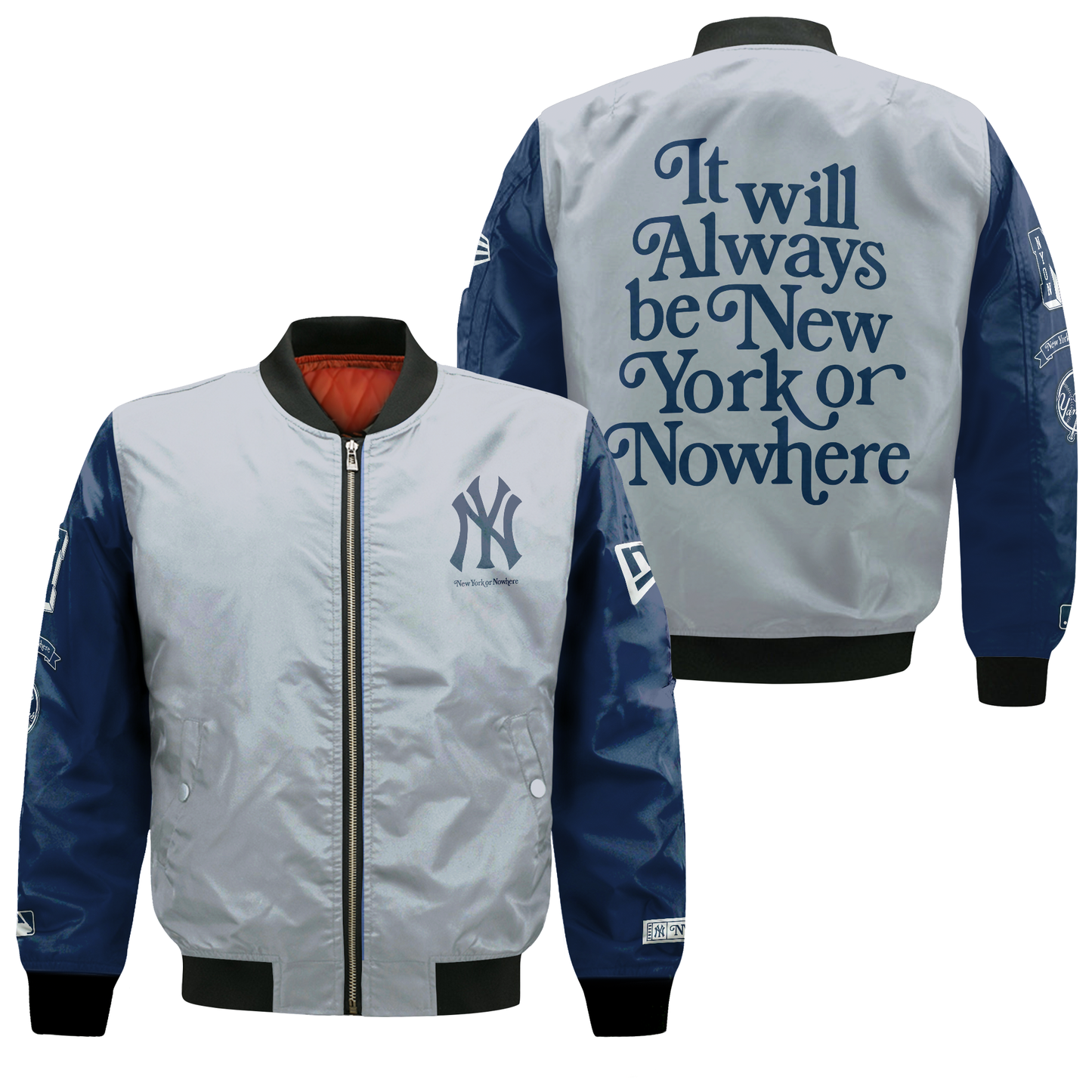 New York Yankees Premium Bomber Jacket - Limited Edition New York Yankees x New York or Nowhere Bomber Jacket NYY02